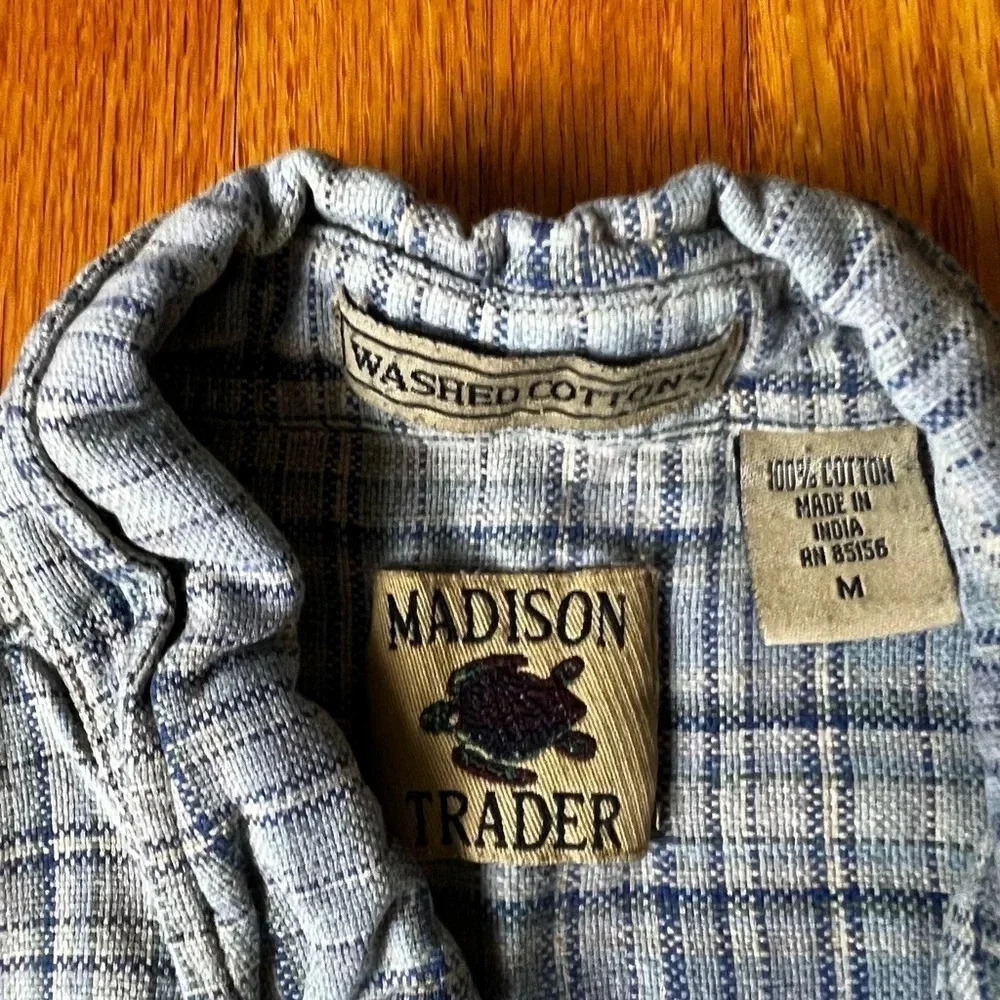 Madison Trader plaid button down - Picture 2 of 6